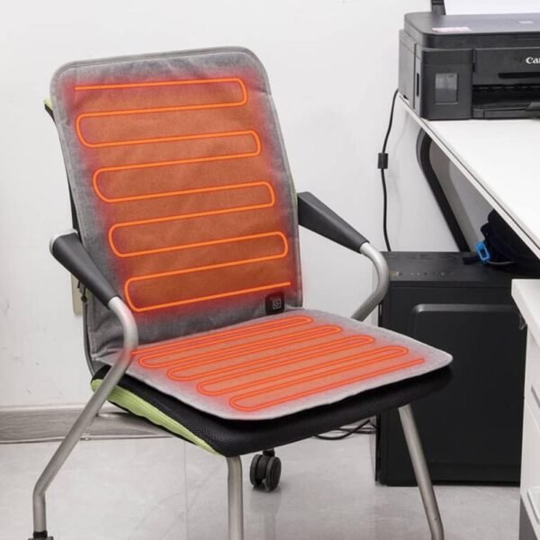 USB Heated Seat Cushion for Office Chair, Large Heating Area Heated Seat Cover Therapy Heating Pad for Back, Lumbar, Hip, Thigh with 3 Temperatures Levels, 17In*35.5In - Image 7