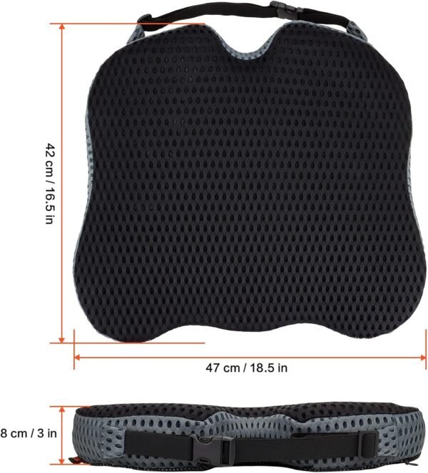 ZHOOGE Car Seat Cushion Pillow, Memory Foam Coccyx Orthopedic Seat Cushion, Car Wedge Seat Cushion for Office Chairs, Wheelchair, Kitchen Chairs, Recliner, Car Seats (Black) - Image 6