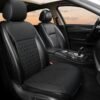 Black Panther 1 Piece Luxury PU Leather Front Car Seat Cover Protector Compatible with 95% Cars - No Heating (Saloon/SUV/Pickup Truck/Van) - Black - Image 2