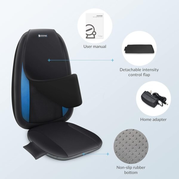 COMFIER Shiatsu Back Massager with Heat -Deep Tissue Kneading Massage Chair, Massage Chair for Full Back, Chair Massager for Home or Office Chair use,Gifts for Women,Men - Image 7