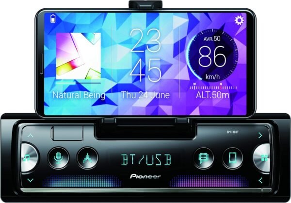 Pioneer SPH-10BT Next Generation Smartphone Receiver, 1-DIN, With Bluetooth, USB and Spotify, Connects to iPhone & Android, Black - Image 2