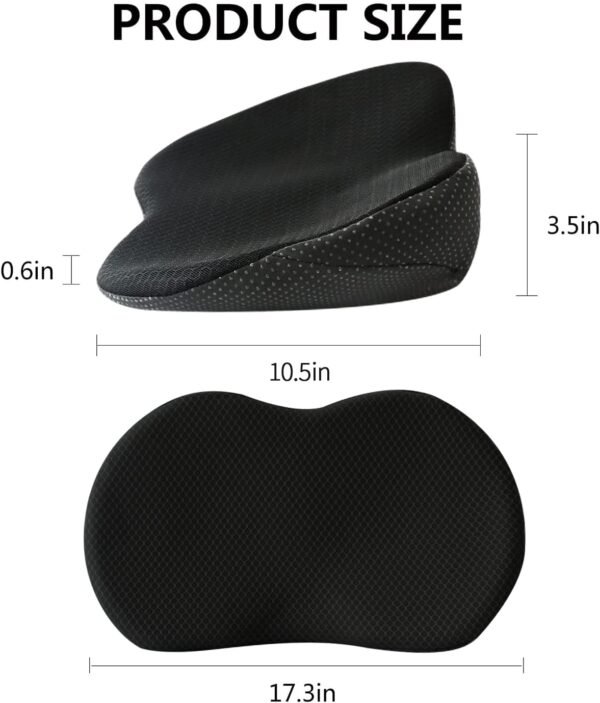 Livtribe Car Seat Cushion - Memory Foam Car Seat Pad - Sciatica & Lower Back Pain Relief - Car Seat Cushions for Driving - Road Trip Essentials for Drivers(Black) - Image 8
