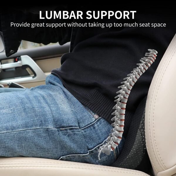 Livtribe Car Seat Cushion - Memory Foam Car Seat Pad - Sciatica & Lower Back Pain Relief - Car Seat Cushions for Driving - Road Trip Essentials for Drivers(Black) - Image 5